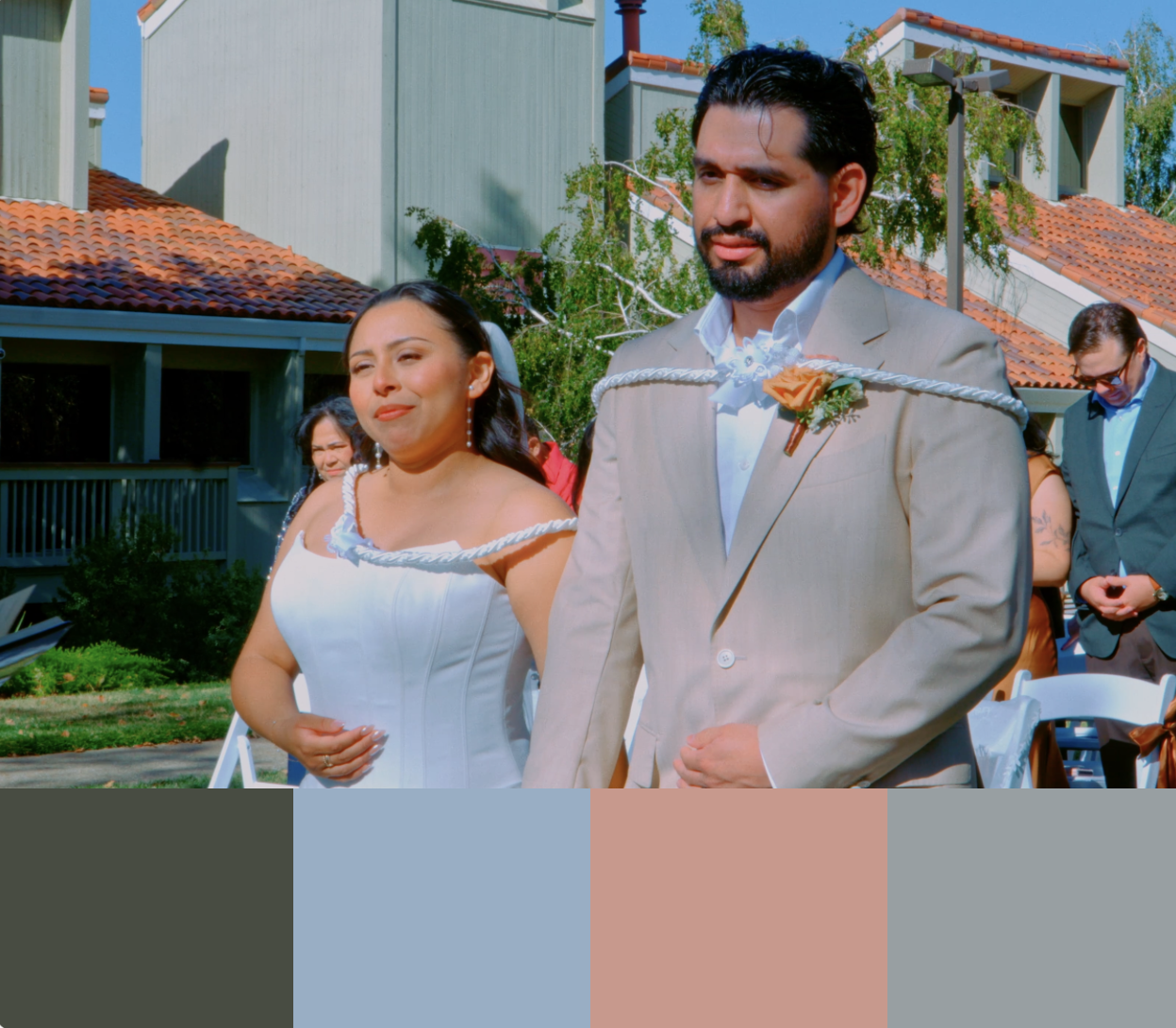 Wedding color grade and its color palette
